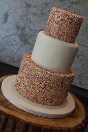 hundreds and thousands wedding cake